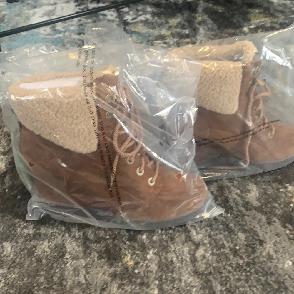 Wedge waterproof hiker boots.